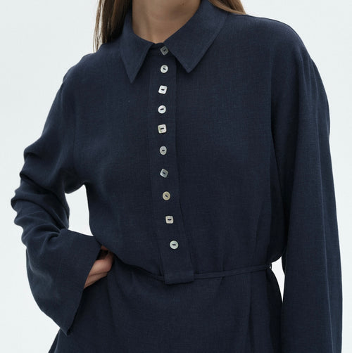 Navy Blue Button Down Shirt