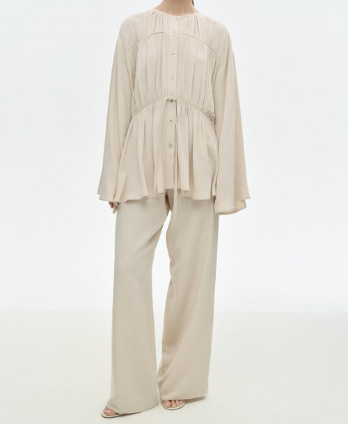 Cream Button Down Blouse